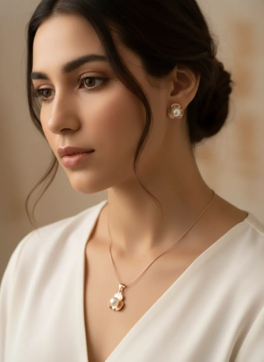 Rose Gold Pendant Set 