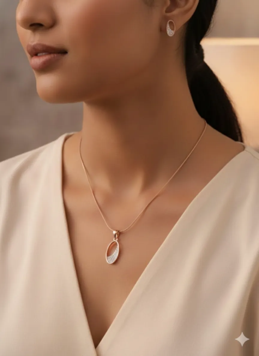 Rose Gold Pendant Set 