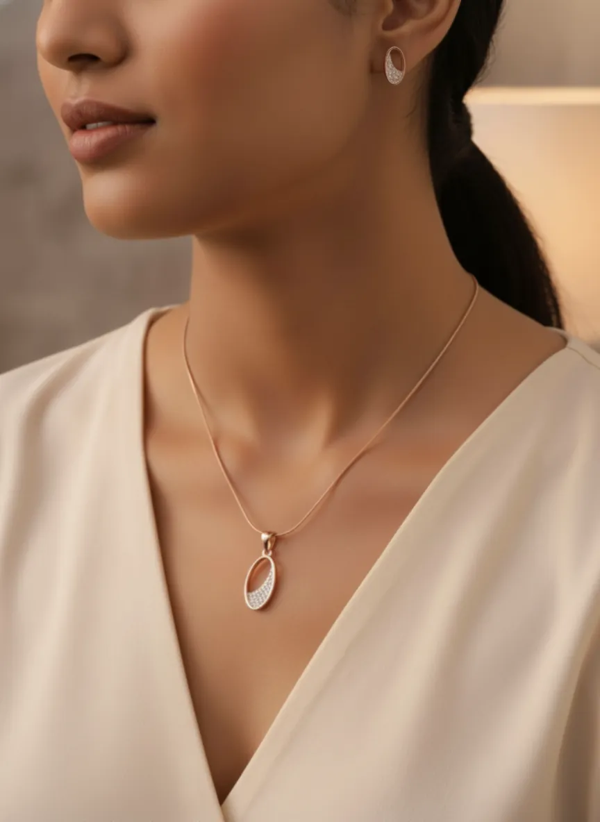 Rose Gold Pendant Set 