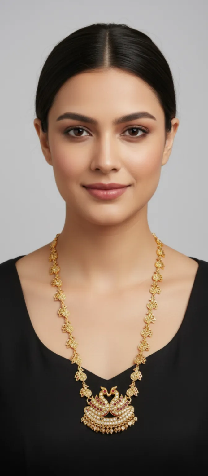 Peacock Designed Stoned Haram